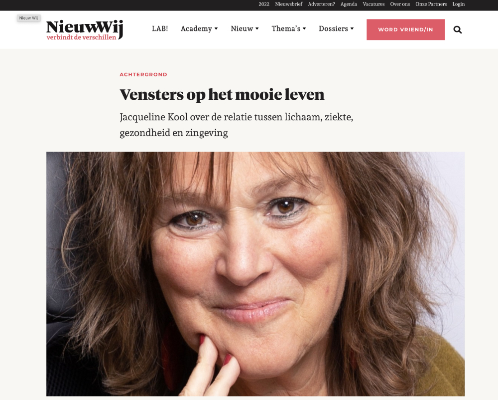 Schermafbeelding website nieuwwij.nl